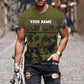 T-shirt personnalisé avec camouflage soldat/vétéran finlandais avec nom et grade imprimé en 3D - 1201240001QA