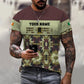 Personalisiertes irisches Soldaten-/Veteranen-T-Shirt mit Camouflage-Muster und Namen und Rang, 3D-Druck – 1201240001QA