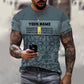 T-shirt personnalisé avec camouflage soldat/vétéran suédois avec nom et grade imprimé en 3D - 1201240001QA