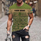 Personalisiertes T-Shirt mit schwedischem Soldaten-/Veteranen-Tarnmuster mit Namen und Rang, 3D-Druck – 1201240001QA