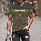 T-shirt personnalisé avec camouflage soldat/vétéran suédois avec nom et grade imprimé en 3D - 1201240001QA