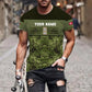 Personalisiertes T-Shirt mit dänischem Soldaten-/Veteranen-Tarnmuster mit Namen und Rang, 3D-Druck – 1201240001QA