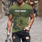 T-shirt personnalisé avec camouflage soldat/vétéran norvégien avec nom et grade imprimé en 3D - 1201240001QA