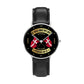 Personalized Denmark Soldier/ Veteran With Name and Rank Stitched Leather Watch - 03052401QA - Gold Version