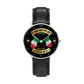 Personalized Italy Soldier/ Veteran With Name and Rank Stitched Leather Watch - 03052401QA - Gold Version