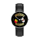 Personalized Belgium Soldier/ Veteran With Name and Rank Black Stitched Leather Watch - 03052401QA - Gold Version