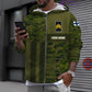 Personalisierter Kapuzenpullover mit Aufdruck „Finnland-Soldat/Veteran“ im Camouflage-Muster mit Namen und Rang – 17150400