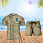 T-shirt personnalisé avec camouflage soldat/vétéran néerlandais avec nom et grade + short imprimé en 3D - 07042401QA