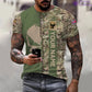 Sweat à capuche personnalisé avec motif camouflage soldat/vétéran du Royaume-Uni et nom et grade imprimés - 10052401QA