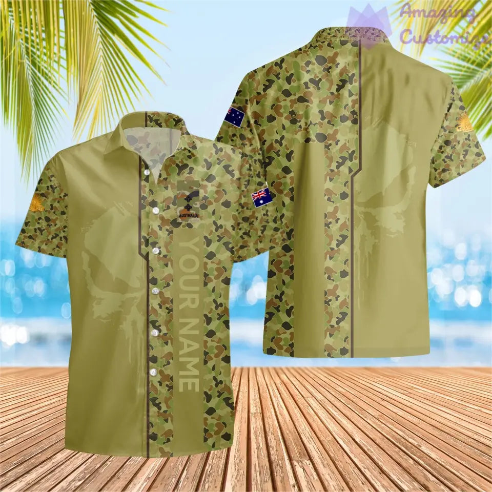 Sweat à capuche personnalisé avec camouflage soldat/vétéran australien imprimé avec nom et grade - 17152992