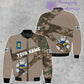 Personalisierte Bomberjacke mit finnischem Soldaten-/Veteranen-Tarnmuster und Namen und Rang, 3D-Druck – 300124QA