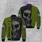 Personalisierte Bomberjacke mit finnischem Soldaten-/Veteranen-Tarnmuster und Namen und Rang, 3D-Druck – 260124QA