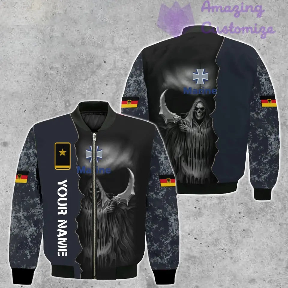 Personalized Germany Soldier/ Veteran Camo With Name And Rank Bomber Jacket 3D Printed  - 260124QA