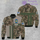 Personalisierte Bomberjacke mit finnischem Soldaten-/Veteranen-Tarnmuster und Namen und Rang, 3D-Druck – 07052401QA