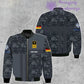 Personalisierte Bomberjacke mit Camouflage-Muster für deutsche Soldaten/Veteranen mit Namen und Rang, 3D-Druck – 07052401QA