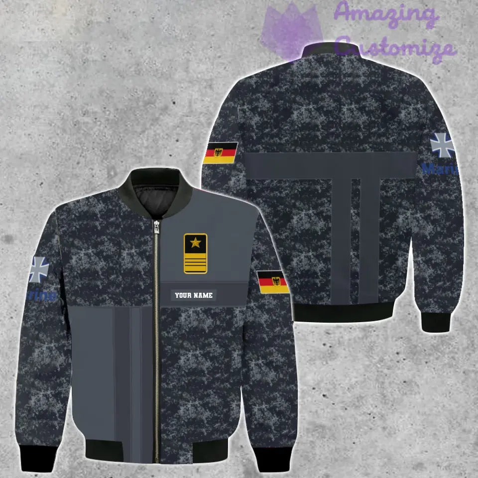 Personalized Germany Soldier/ Veteran Camo With Name And Rank Bomber Jacket 3D Printed  - 07052401QA