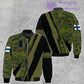 Personalisierte Bomberjacke mit finnischem Soldaten-/Veteranen-Camouflagemuster und Namen und Rang, 3D-Druck -03042401QA