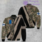 Veste de bombardier personnalisée avec camouflage soldat/vétéran finlandais avec nom et grade, imprimée en 3D -03042401QA