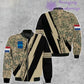 Personalized Netherlands Soldier/ Veteran Camo With Name And Rank Bomber Jacket 3D Printed  - 03042401QA