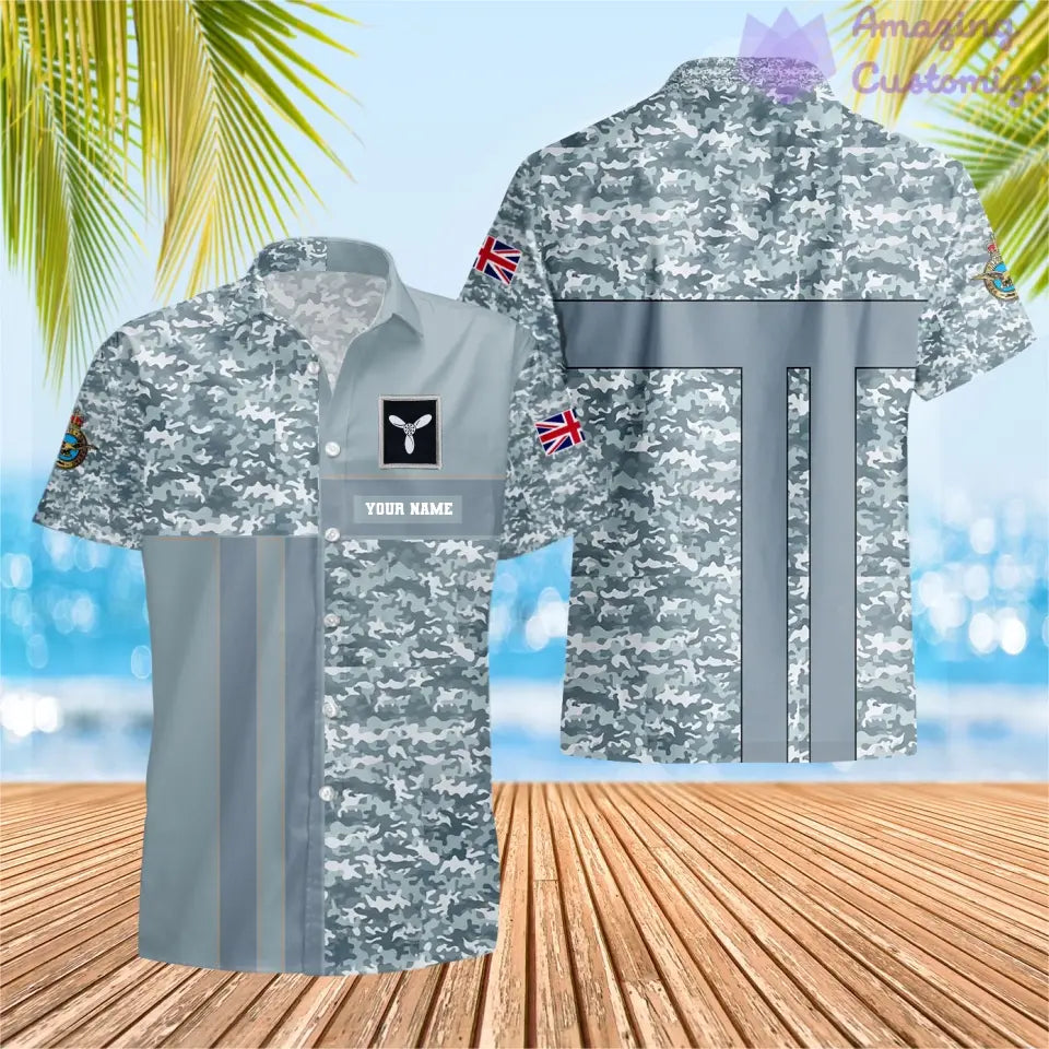 Personalized UK Soldier/ Veteran Camo With Name And Rank Hawaii Printed  - 07052401QA