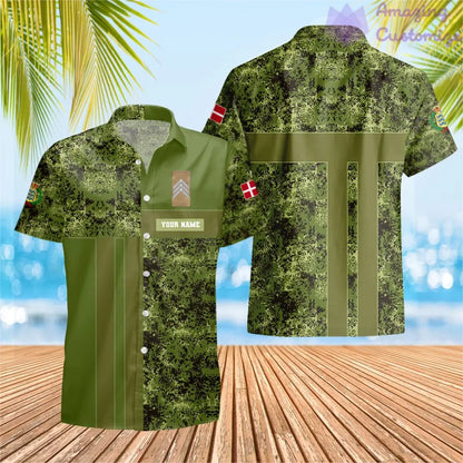 Personalized Denmark Soldier/Veteran with Name and Rank Hawaii All Over Printed - 07052401QA