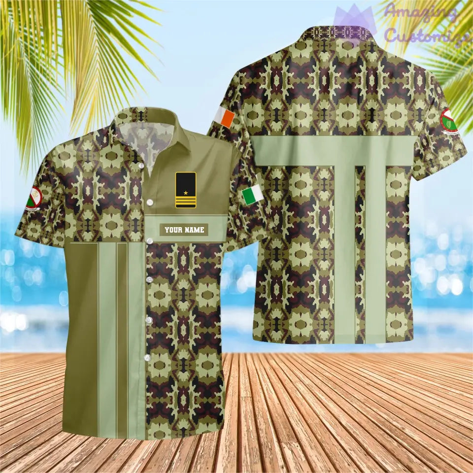 Personalized Ireland Soldier/ Veteran Camo With Name And Rank Hawaii Printed  - 07052401QA