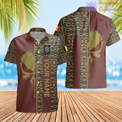 Personalized Belgium Soldier/ Veteran Camo With Name And Rank Hawaii Printed  - 10052401QA