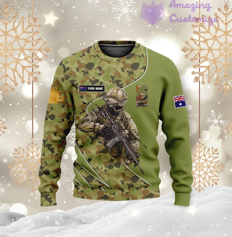 Personalized Australia with Name and Rank Soldier/Veteran Hoodie All Over Printed - 17157312