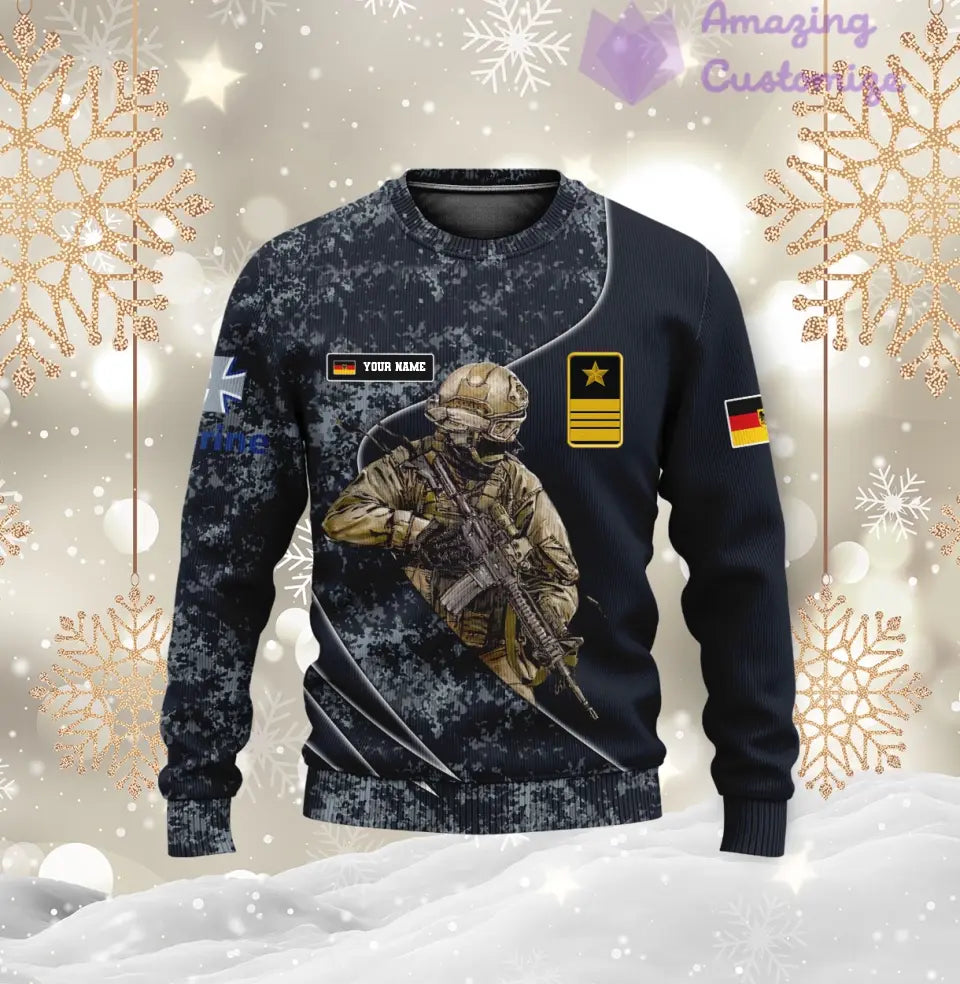 Personalized Germany with Name and Rank Soldier/Veteran Hoodie All Over Printed - 17157312