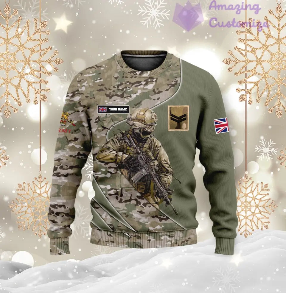 Personalized UK with Name and Rank Soldier/Veteran Hoodie All Over Printed - 15052401QA