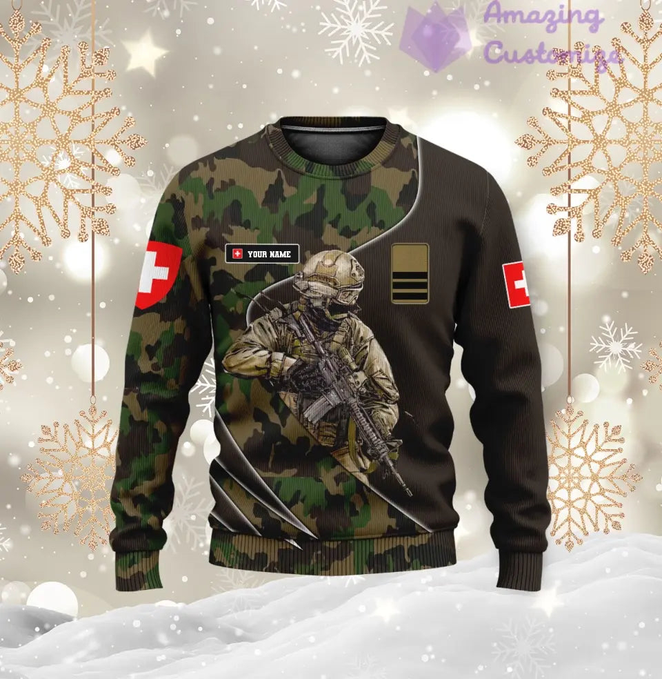 Personalized Swiss Soldier/Veteran with Name and Rank Hoodie All Over Printed - 17157312