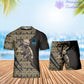 T-shirt personnalisé avec camouflage soldat/vétéran belge avec nom et grade + short imprimé en 3D - 15052401QA