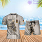 Personalisiertes deutsches Soldaten-/Veteranen-Tarnmuster mit Namen und Rang, Kombi-T-Shirt + Shorts, 3D-Druck – 15052401QA