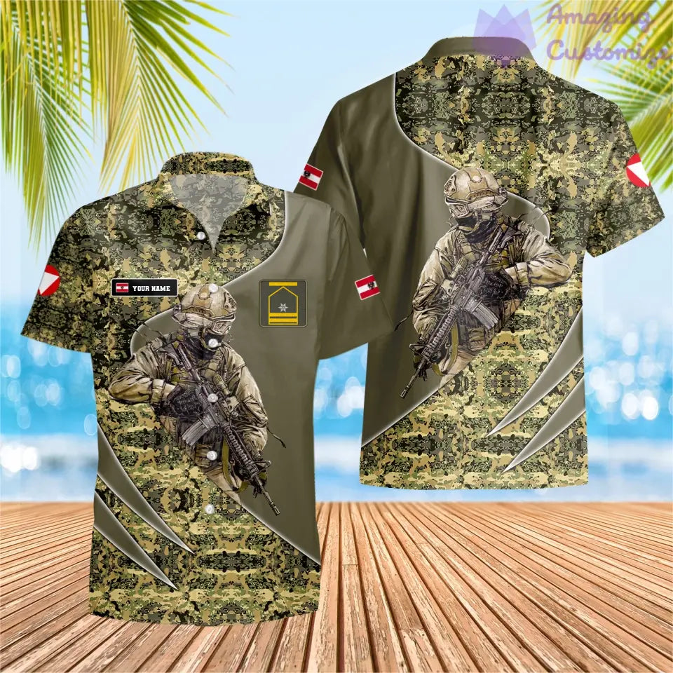 Personalized Austria Soldier/Veteran with Name and Rank Hawaii All Over Printed - 15052401QA