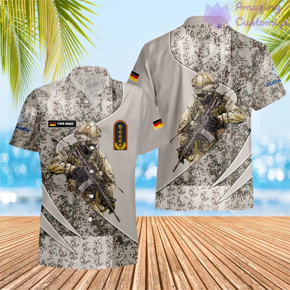 Personalisiertes Deutschland mit Namen und Rang Soldat/Veteran Hawaii All Over Printed - 15052401QA