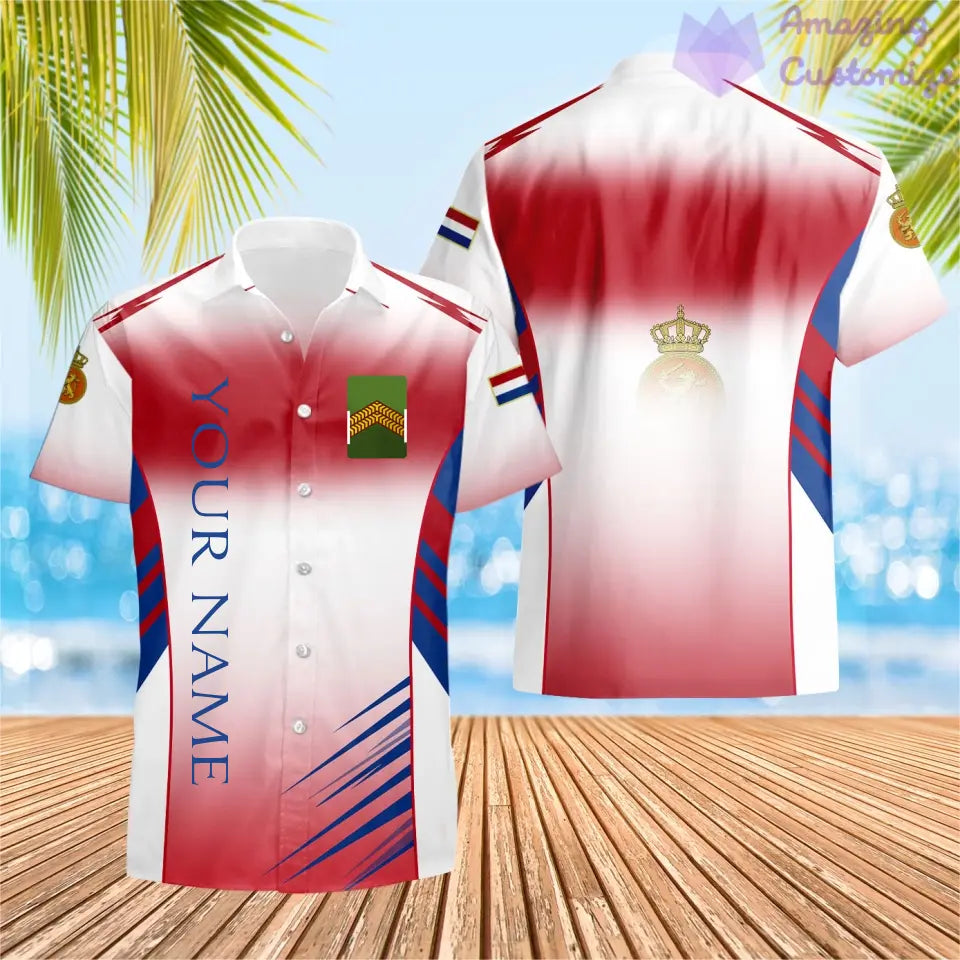 Personalisierte Niederlande mit Namen und Rang Soldat/Veteran Hawaii All Over Printed - 16052401QA