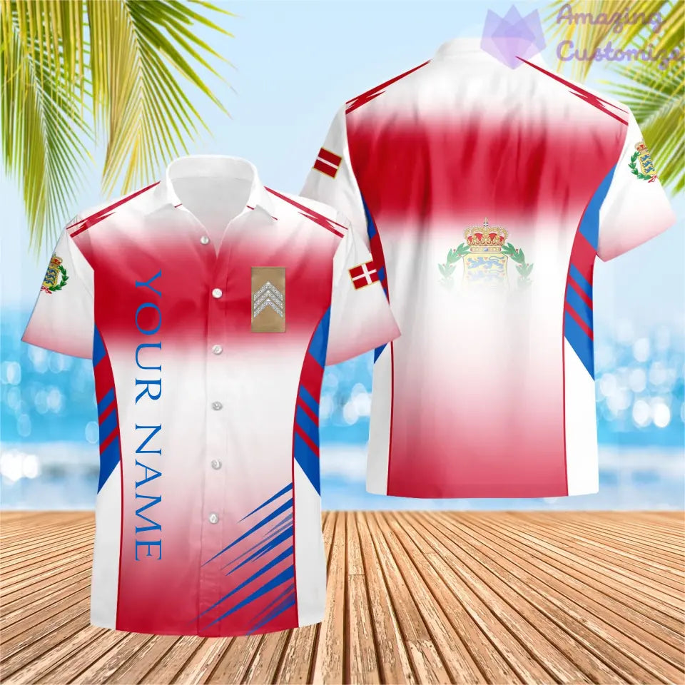 Personalized Denmark Soldier/Veteran with Name and Rank Hawaii All Over Printed - 16052401QA