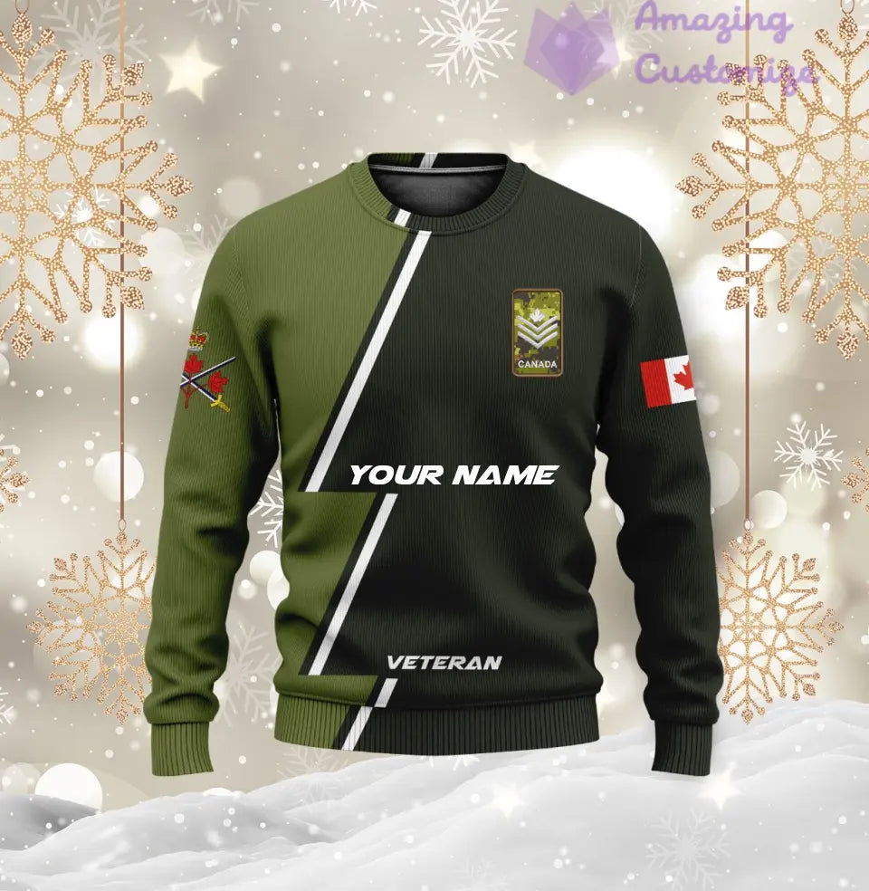 Personalized Canada with Name and Rank Soldier/Veteran Hoodie All Over Printed - 17161632