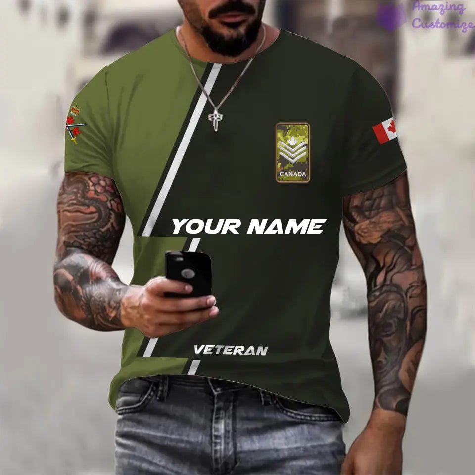 Personalized Canada with Name and Rank Soldier/Veteran Hoodie All Over Printed - 17161632