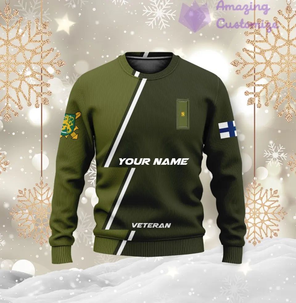 Personalized Finland with Name and Rank Soldier/Veteran Hoodie All Over Printed - 17161632