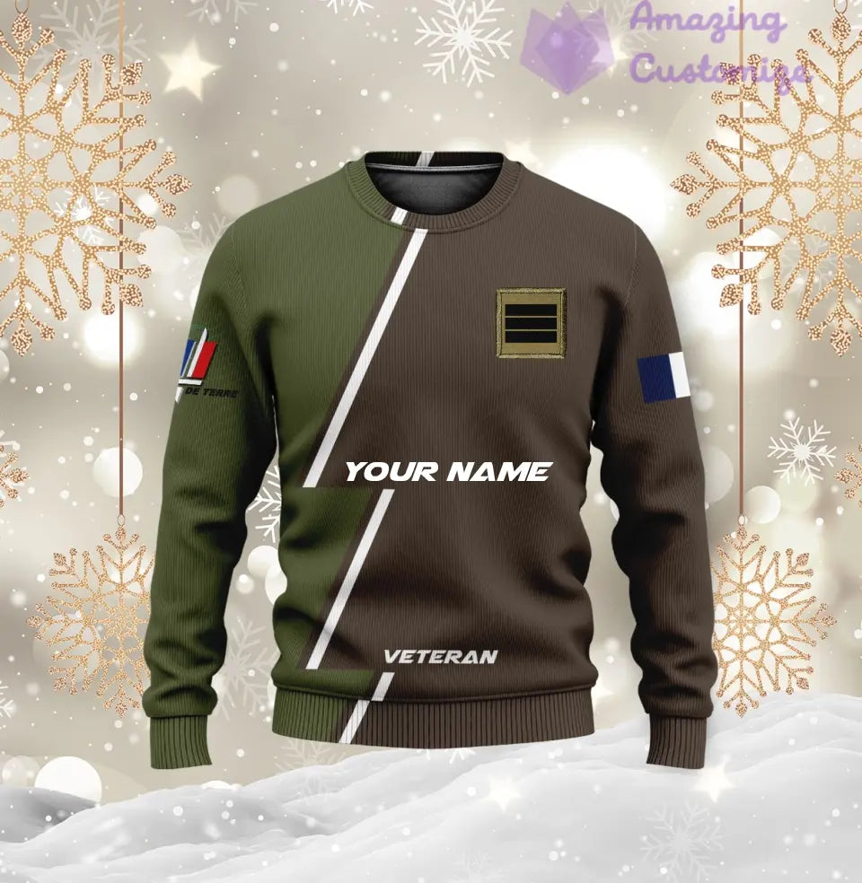 Personalized France with Name and Rank Soldier/Veteran Hoodie All Over Printed - 17161632