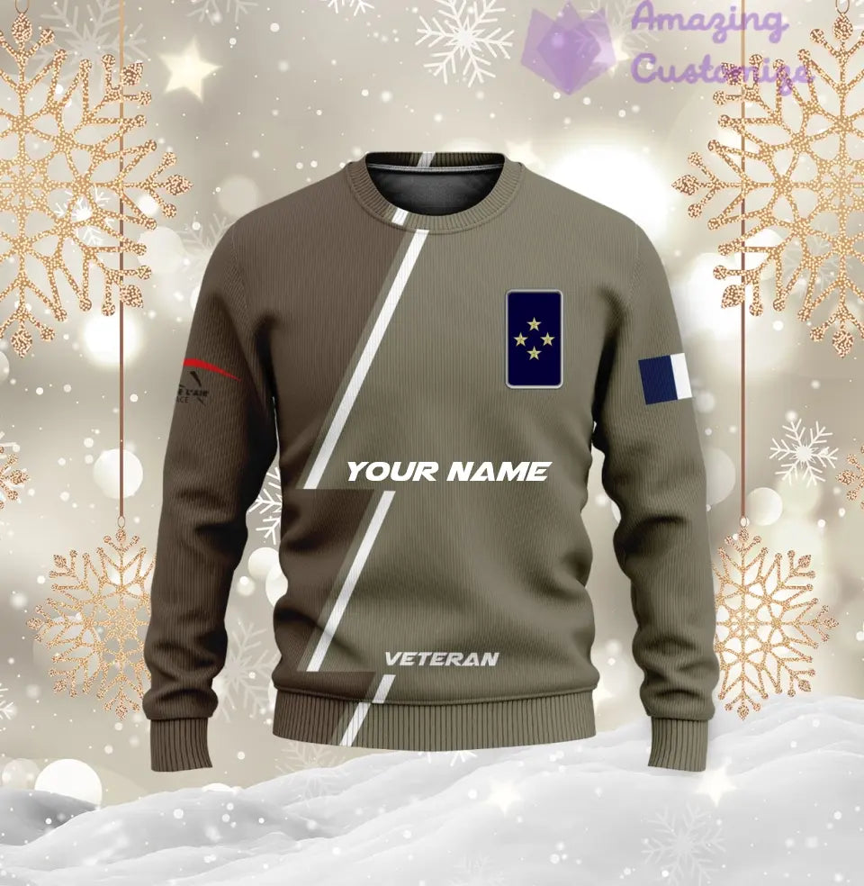 Personalized France with Name and Rank Soldier/Veteran Hoodie All Over Printed - 17161632