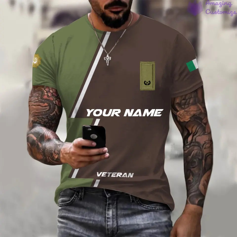 Personalized Ireland with Name and Rank Soldier/Veteran Hoodie All Over Printed - 17161632