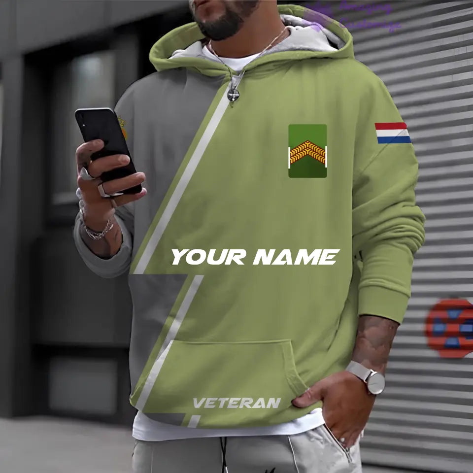 Personalized Netherlands with Name and Rank Soldier/Veteran Hoodie All Over Printed - 17161632