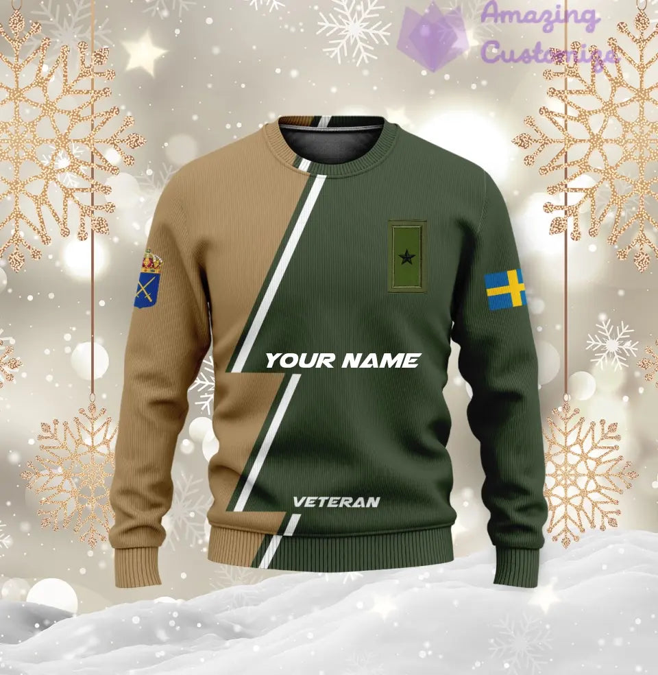 Personalized Sweden with Name and Rank Soldier/Veteran Hoodie All Over Printed - 17161632