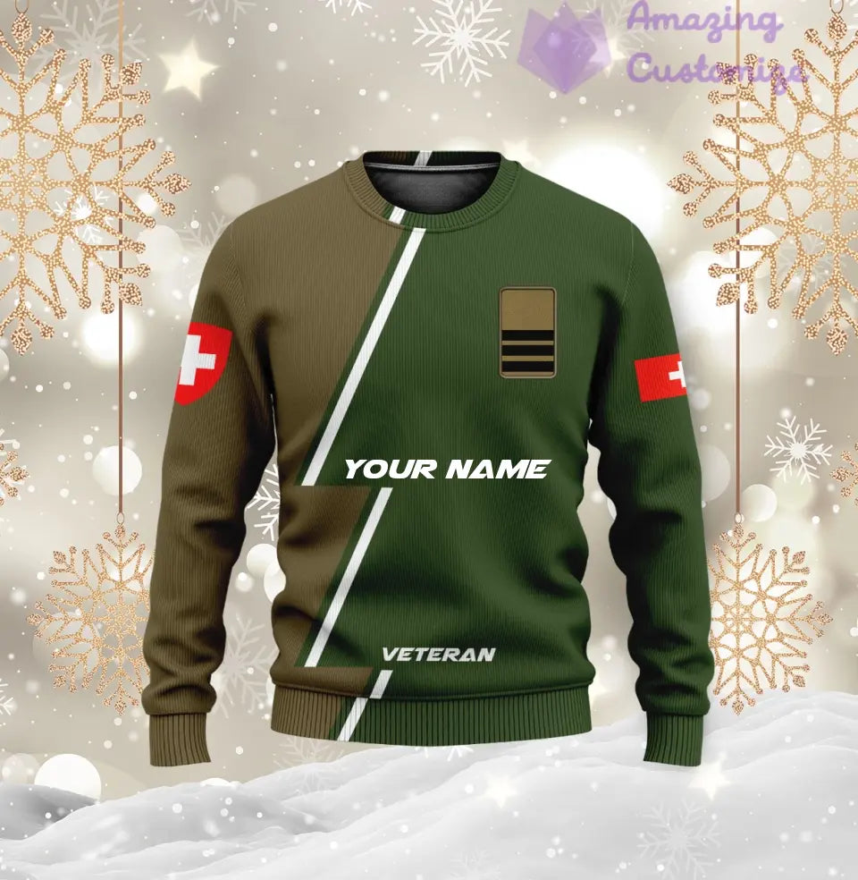 Personalized Swiss Soldier/Veteran with Name and Rank Hoodie All Over Printed - 17161632