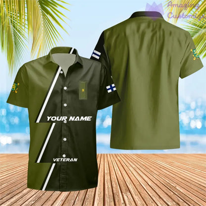 Personalized Finland with Name and Rank Soldier/Veteran Hawaii  All Over Printed - 20052401QA