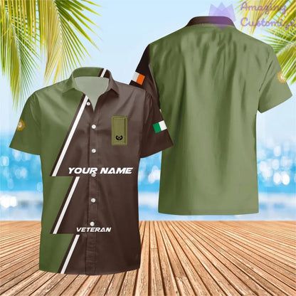 Personalisiertes Irland mit Namen und Rang Soldat/Veteran Hawaii All Over Printed - 20052401QA