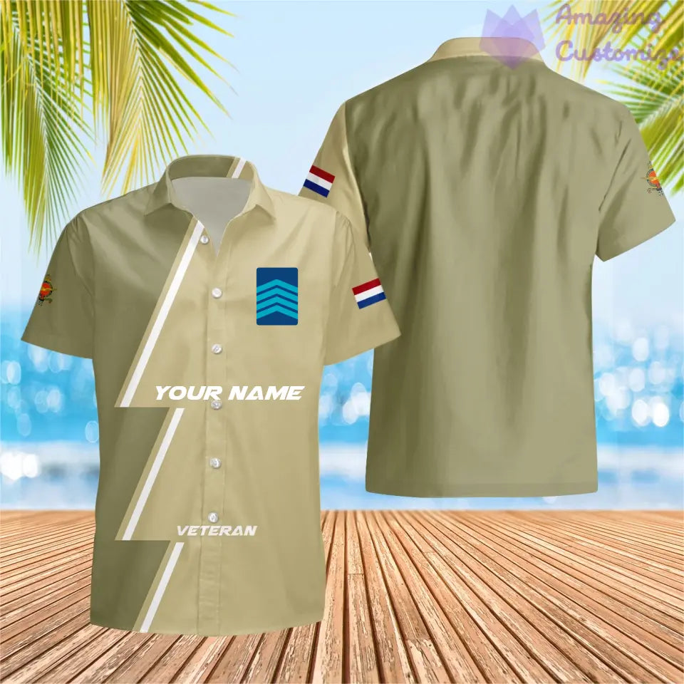 Personalisierte Niederlande mit Namen und Rang Soldat/Veteran Hawaii All Over Printed - 20052401QA