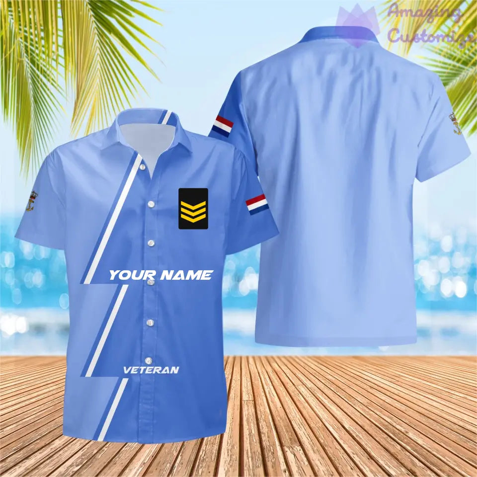 Personalisierte Niederlande mit Namen und Rang Soldat/Veteran Hawaii All Over Printed - 20052401QA